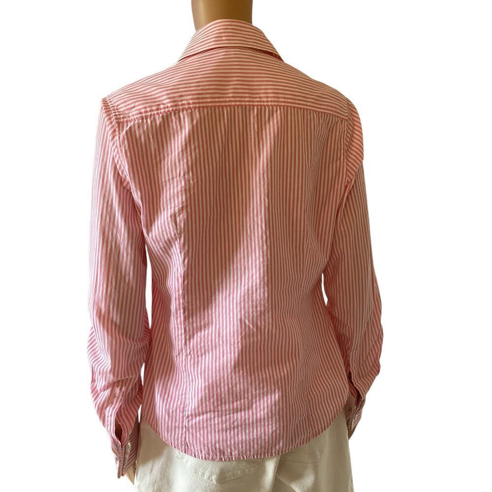 Vintage John Forsyth button down shirt pink stripe women’s sz 6 - Picture 2 of 8